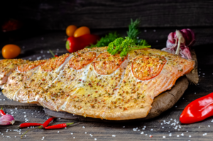 Сёмга горячего копчения (филе) 500 грамм